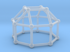0771 J19 Elongated Square Cupola (a=1cm) #2 in Clear Ultra Fine Detail Plastic