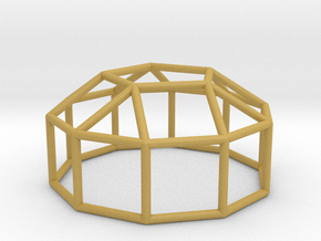 0773 J20 Elongated Pentagonal Cupola (a=1cm) #1 in Tan Fine Detail Plastic