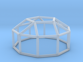 0773 J20 Elongated Pentagonal Cupola (a=1cm) #1 in Clear Ultra Fine Detail Plastic
