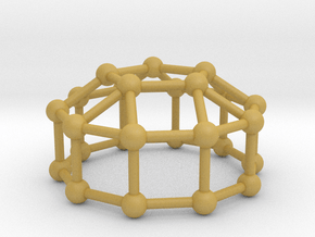 0775 J20 Elongated Pentagonal Cupola (a=1cm) #3 in Tan Fine Detail Plastic