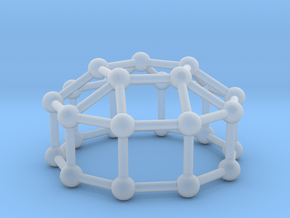 0775 J20 Elongated Pentagonal Cupola (a=1cm) #3 in Clear Ultra Fine Detail Plastic
