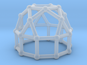 0777 J21 Elongated Pentagonal Rotunda (a=1cm) #2 in Clear Ultra Fine Detail Plastic