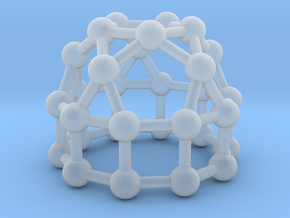 0778 J21 Elongated Pentagonal Rotunda (a=1cm) #3 in Clear Ultra Fine Detail Plastic