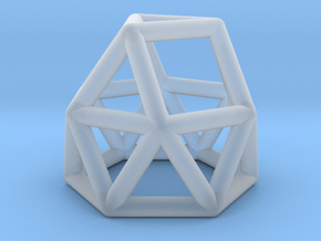 0779 J22 Gyroelongated Triangular Cupola #1 in Clear Ultra Fine Detail Plastic