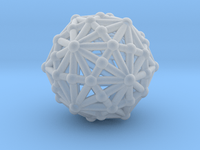 0842 Disdyakis Triacontahedron (1cmx1cmx1cm) #002 in Clear Ultra Fine Detail Plastic