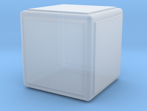 0844 Cube (Faces&full color, 5 cm) in Clear Ultra Fine Detail Plastic