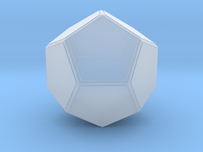 0847 Dodecahedron (Faces & full color, 5 cm) in Clear Ultra Fine Detail Plastic