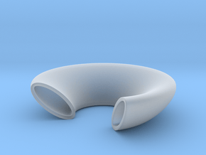 0025 Elliptic Torus #001 (5 cm) in Clear Ultra Fine Detail Plastic