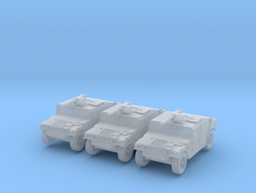Humvee Early MG (x3) 1/200 in Clear Ultra Fine Detail Plastic