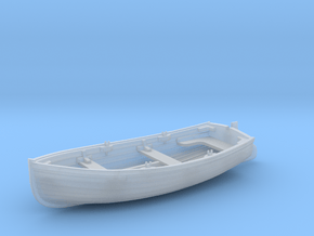 1/72 Scale Allied 10ft Dinghy with Rudder in Clear Ultra Fine Detail Plastic