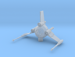 Tri Wing Fighter in Clear Ultra Fine Detail Plastic