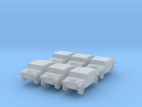 Humvee Early (x6) 1/350 in Clear Ultra Fine Detail Plastic