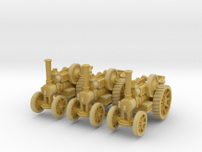 Fowler B6 Tractor (x3) 1/200 in Tan Fine Detail Plastic