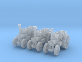 Fowler B6 Tractor (x3) 1/200 in Clear Ultra Fine Detail Plastic