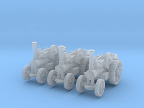 Fowler B6 Tractor (x3) 1/285 in Clear Ultra Fine Detail Plastic