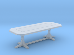Cafe table. rectangular. 1:48 in Clear Ultra Fine Detail Plastic