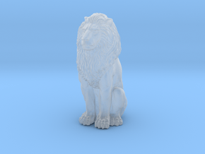 Lion - Seated 1:48 in Clear Ultra Fine Detail Plastic