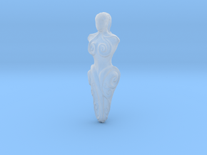 Spiral Goddess Pendant in Clear Ultra Fine Detail Plastic