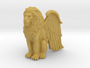 Winged Lion 25mm in Tan Fine Detail Plastic