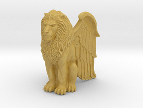 Lion, Winged, 42mm in Tan Fine Detail Plastic