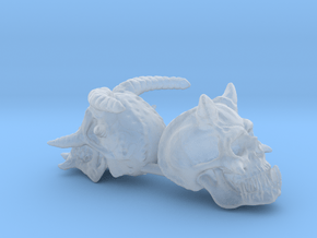  Demon Skulls X2 in Clear Ultra Fine Detail Plastic