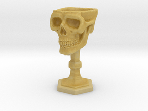 Chalice: Skull Chalice for 1:24 scale (1/2 scale) in Tan Fine Detail Plastic