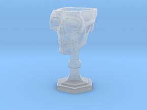 Chalice: Skull Chalice for 1:24 scale (1/2 scale) in Clear Ultra Fine Detail Plastic