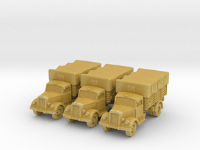 Opel Blitz early (covered) (x3) 1/285 in Tan Fine Detail Plastic
