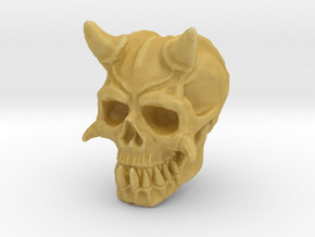 Demon Skull V1 in Tan Fine Detail Plastic
