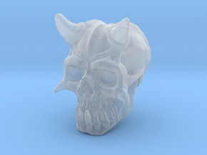 Demon Skull V1 in Clear Ultra Fine Detail Plastic