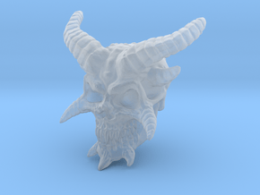 Demon Skull v2  in Clear Ultra Fine Detail Plastic