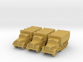 Opel Blitz Maultier (covered) (x3) 1/285 in Tan Fine Detail Plastic