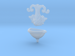 Fountain. Fish Fountain for 1-24 scale in Clear Ultra Fine Detail Plastic