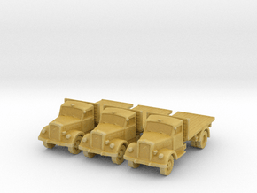 Opel Blitz early Flatbed (x3) 1/285 in Tan Fine Detail Plastic