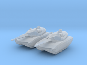 1/285 (6mm) Polish PL-01 Light Tank Prototype x2 in Clear Ultra Fine Detail Plastic