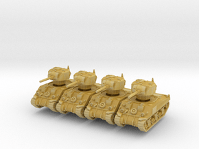Sherman V tank (x4) 1/285 in Tan Fine Detail Plastic