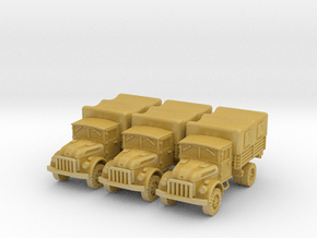 Steyr 1500 Truck (covered) (x3) 1/200 in Tan Fine Detail Plastic