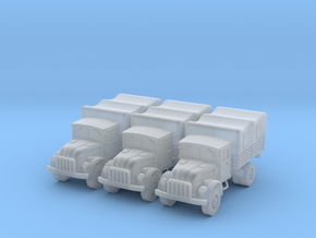 Steyr 1500 Truck (covered) (x3) 1/200 in Clear Ultra Fine Detail Plastic