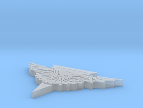 Romulan Stand v2 4" wing span in Clear Ultra Fine Detail Plastic