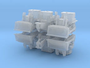 D9 Armored Dozer (x6) 1/500 in Clear Ultra Fine Detail Plastic