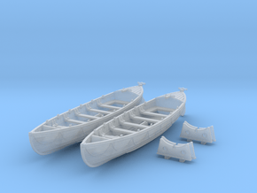 1/200 Royal Navy 27ft Whaler x2 in Clear Ultra Fine Detail Plastic