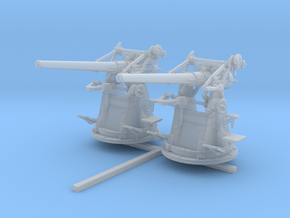 1/96 12-pdr 3"/45 (76.2 cm) 20cwt Guns x2 in Clear Ultra Fine Detail Plastic