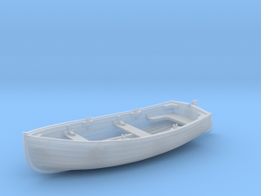 5.5cm Dinghy with Rudder in Clear Ultra Fine Detail Plastic