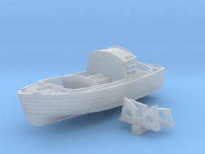 1/128 Royal Navy 16ft Fast Motor Boat in Clear Ultra Fine Detail Plastic
