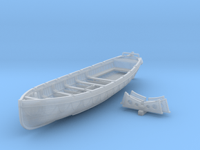 1/128 Scale Royal Navy 32ft Cutter x1 in Clear Ultra Fine Detail Plastic