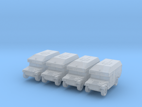 Humvee Ambulance (x4) 1/350 in Clear Ultra Fine Detail Plastic