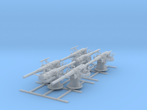 1/100 SMS Emden 10.5cm/40 SK L/40 Guns x6 in Clear Ultra Fine Detail Plastic