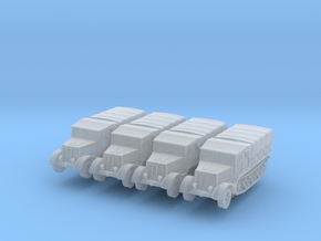 Sdkfz 9 FAMO (covered) (x4) 1/350 in Clear Ultra Fine Detail Plastic