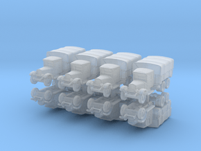 Zis-6 (covered) (x8) 1/500 in Clear Ultra Fine Detail Plastic