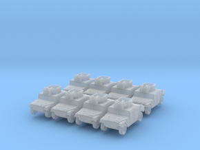 Humvee MG Turret (x8) 1/500 in Clear Ultra Fine Detail Plastic